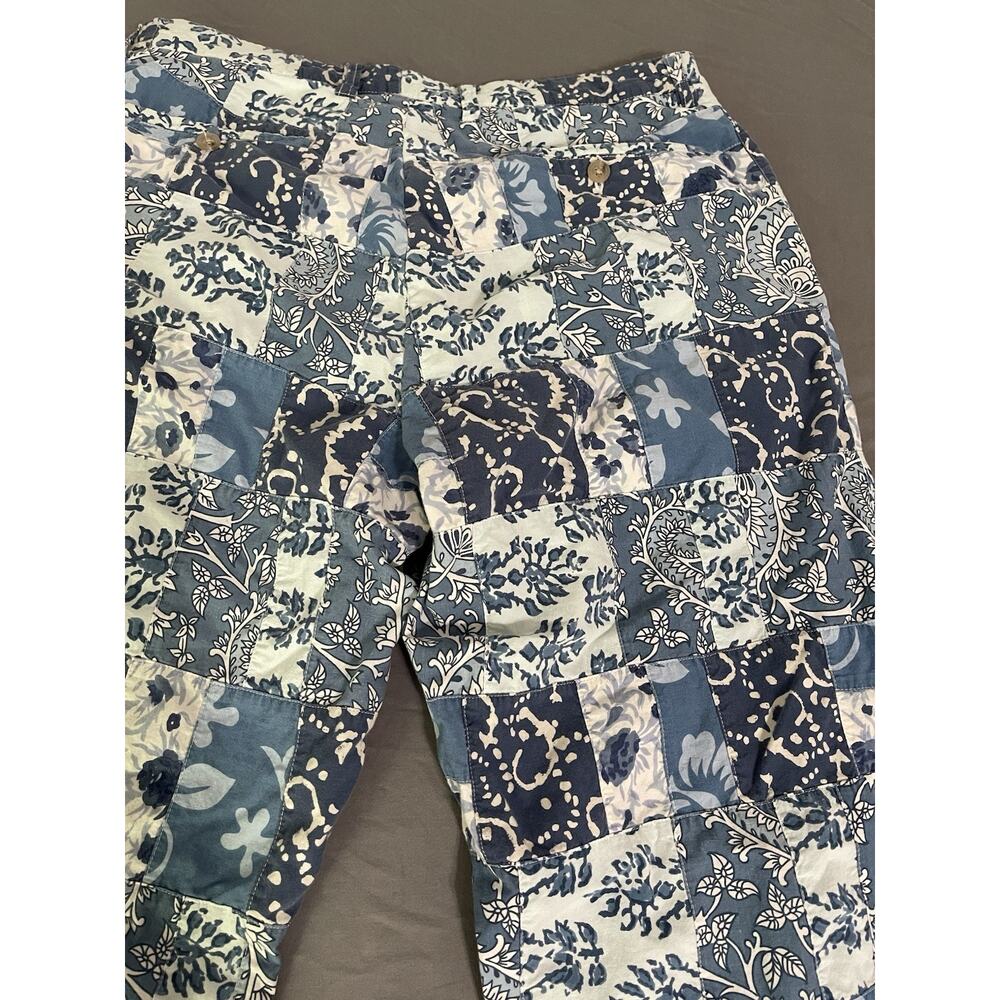 J.Crew Men’s 33x32 Blue White Patchwork Paisley Pants Excellent Cond - Picture 12 of 14